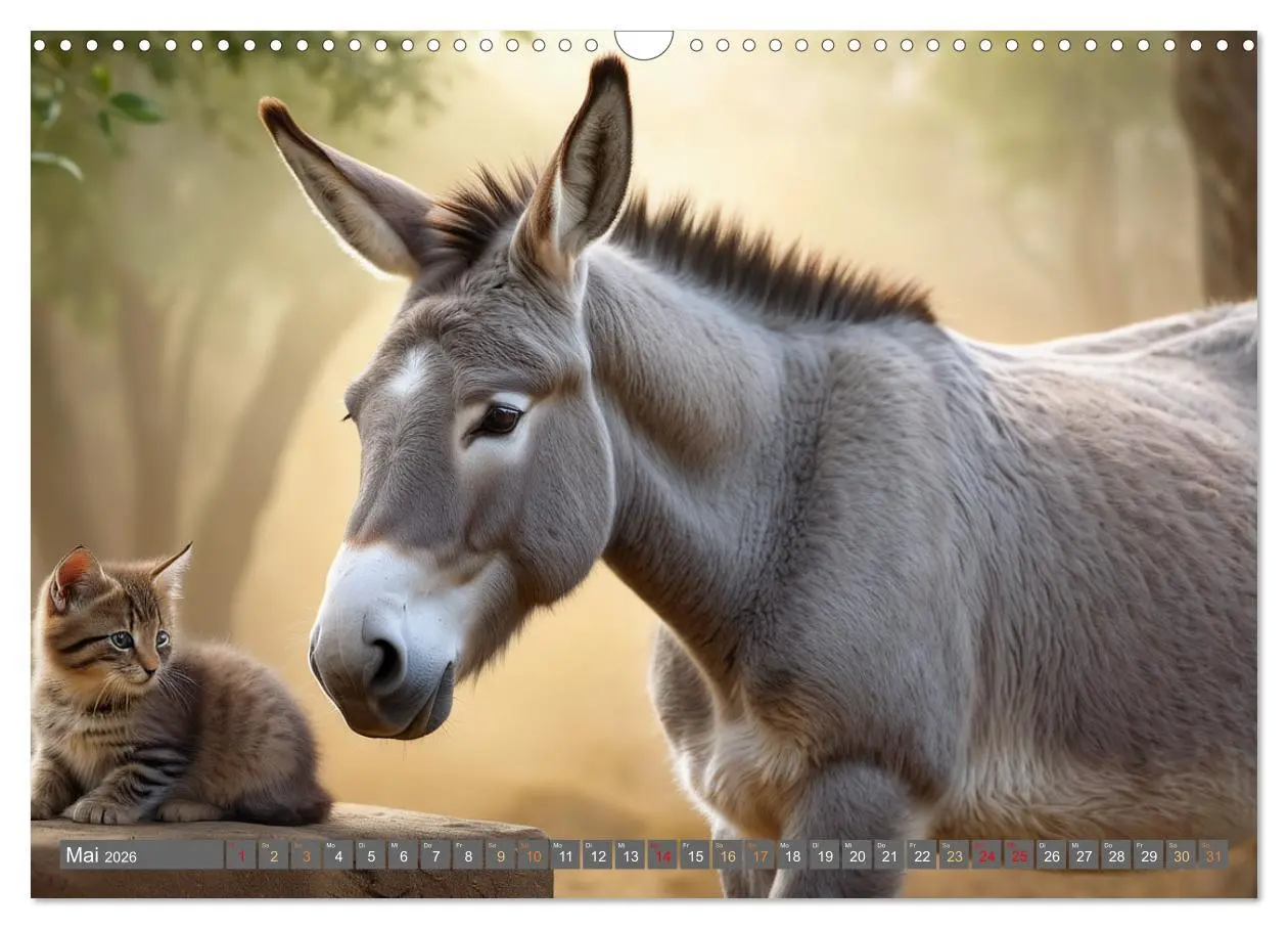 Bild: 9783457355466 | Eselträume (Wandkalender 2026 DIN A3 quer), CALVENDO Monatskalender